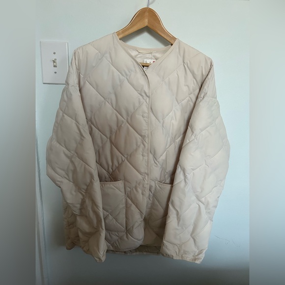 Uniqlo Women's Beige Quilted Puffer Jacket - Picture 2 of 7
